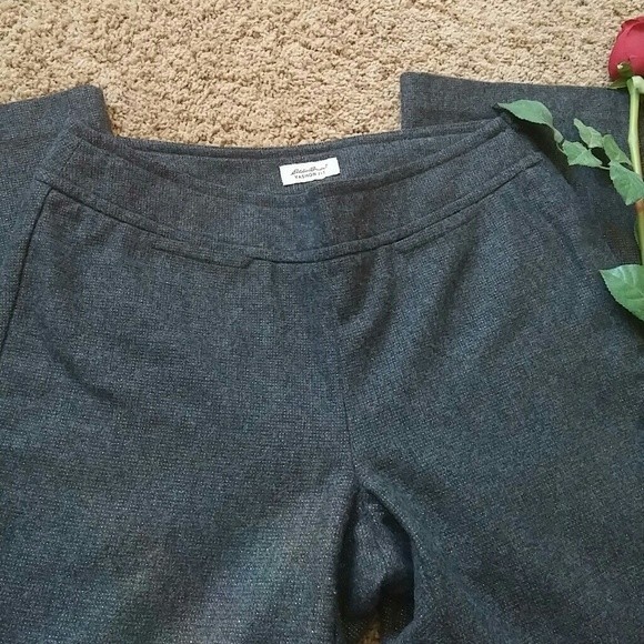 EDDIE BAUER Wool Trousers Pants Tweed Gray Gold Straight Leg SIZE 4 WOMENS 4 - Picture 4 of 6